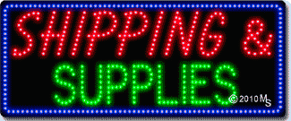 Shipping and Supplies Animated LED Sign