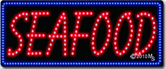 Seafood Animated LED Sign