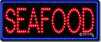 Seafood Animated LED Sign