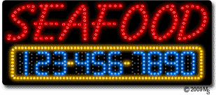 Seafood Animated LED Sign