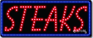 Steaks Animated LED Sign