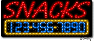 Snacks Animated LED Sign