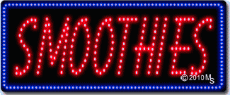Smoothies Animated LED Sign