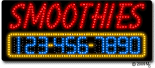 Smoothies Animated LED Sign