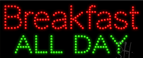 Breakfast All Day LED Sign