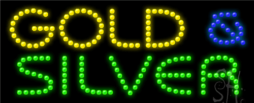 Gold and Silver LED Sign