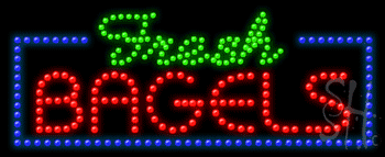 Fresh Bagels Animated Led Sign