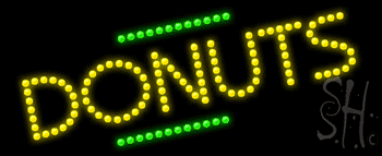 Hot Donuts Now Animated Led Sign