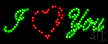 I Love You Animated Led Sign
