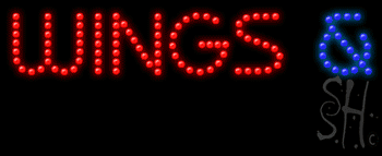 Wings And Pizza Animated Led Sign