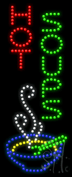 Hot Soups Animated Led Sign