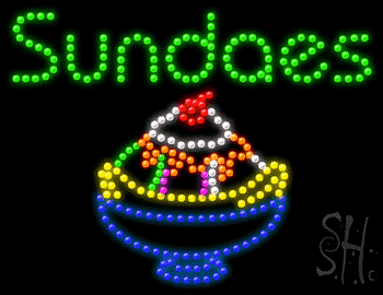 Sundaes Animated Led Sign