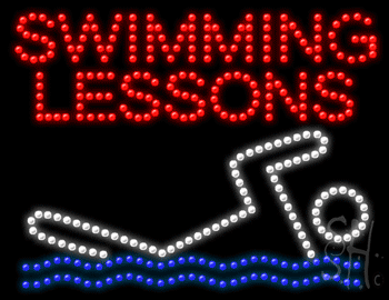 Swimming Lessons Animated Led Sign