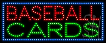 Baseball Cards Led Sign