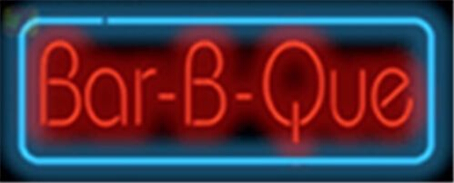 Bar B Que Bbq Barbeque Neon Sign