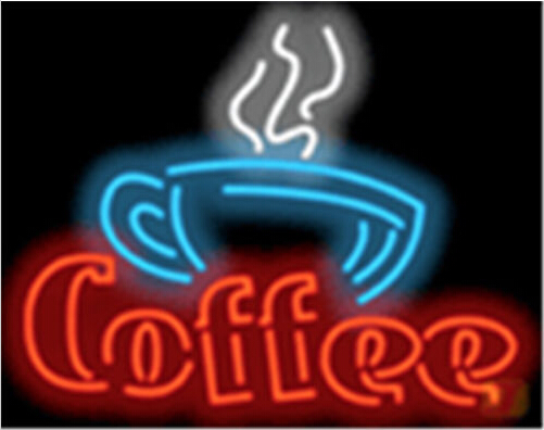 Coffee with Cup Cafe Neon Sign
