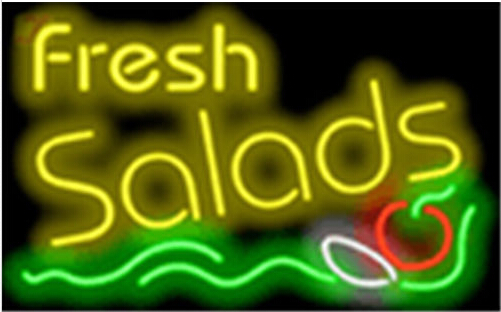 Fresh Salads Food Neon Sign
