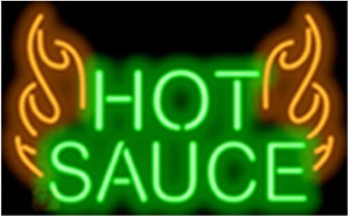 Hot Sauce Food Bbq Catering Neon Sign