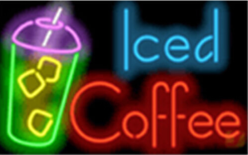 Iced Coffee Deit Catering Cafe Neon Sign