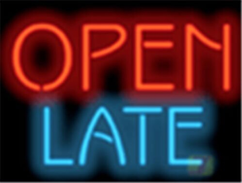 Open Late Neon Sign