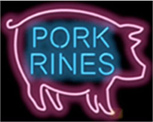 Pork Rinds Barbecue Barbeque Neon Sign