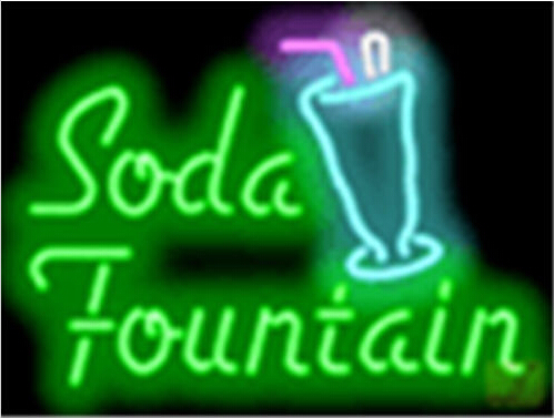 Soda Fountain Drinks Neon Sign