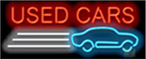 Used Cars Trade Neon Sign