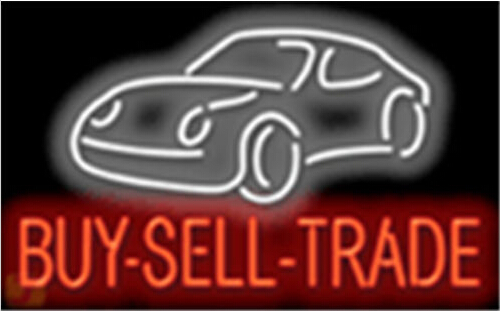 Car Buy Sell Trade Neon Sign