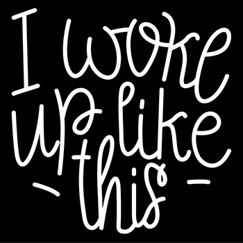 White I Woke Up Like This Neon Sign 2