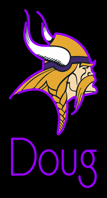 Custom Douglas Doug Home Of The Vikings Eureka Ks Neon Sign 1