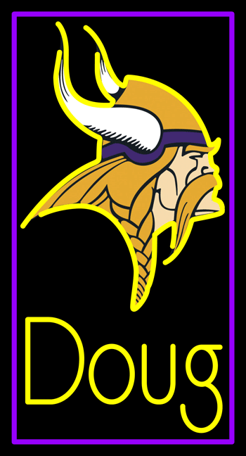 Custom Douglas Doug Home Of The Vikings Eureka Ks Neon Sign 2