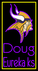 Custom Douglas Doug Home Of The Vikings Eureka Ks Neon Sign 3