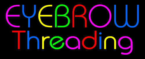 Custom Multi Color Eyebrow Threading Neon Sign 4