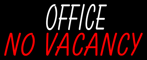 Custom Office No Vacancy Neon Sign 2