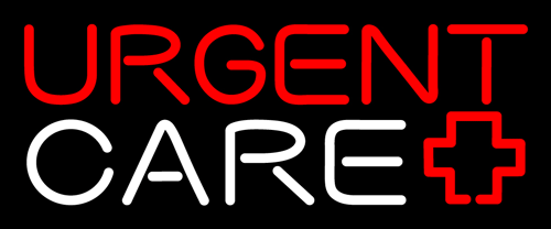 Custom Red Urgent Care Plus Logo Neon Sign 1