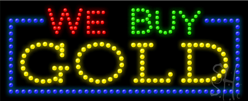 We Buy Gold LED Sign